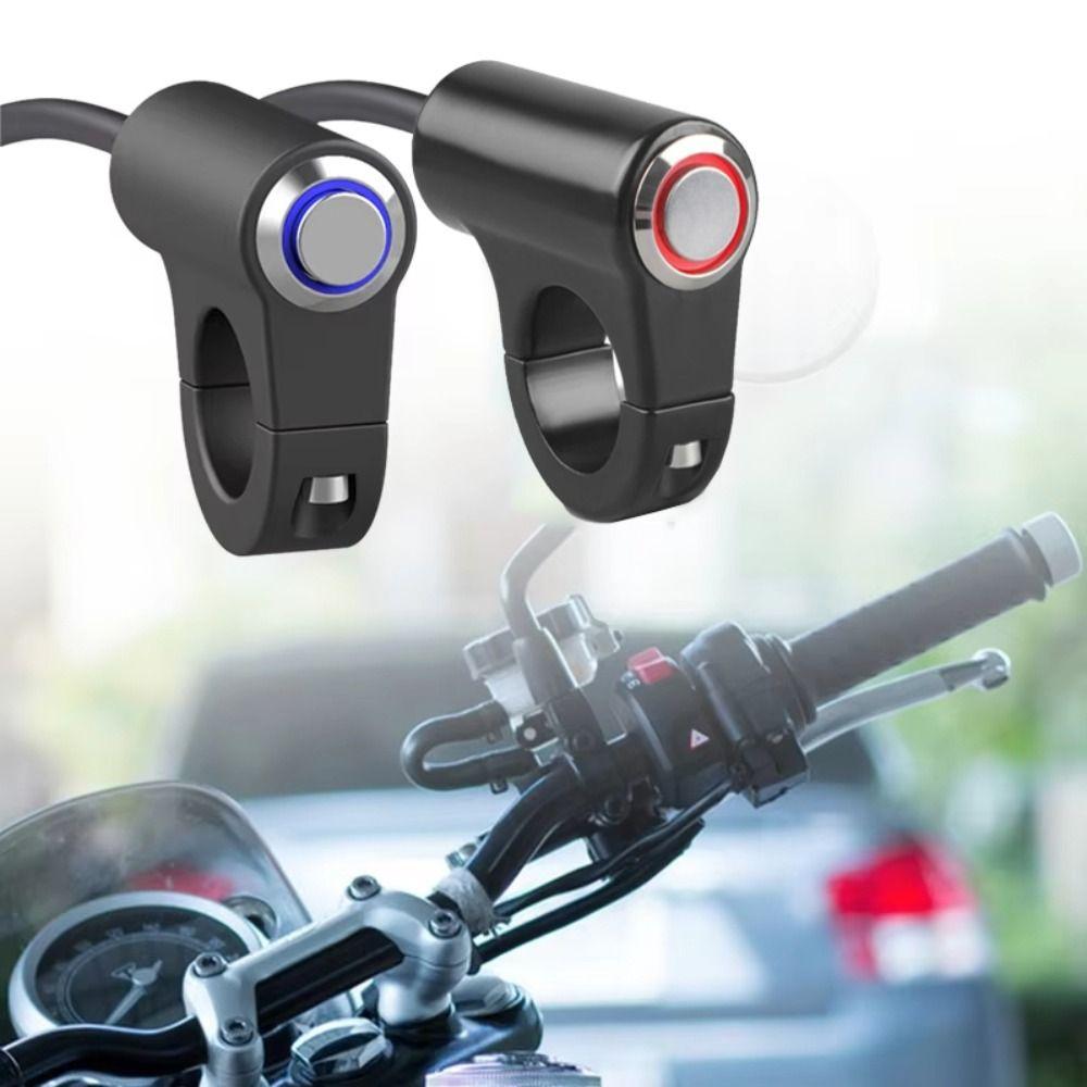 Self-locking Motorcycle Handlebar Switch Aluminum Zinc Zinc Alloy ON/OFF Light Push Button  Motorcycle Tuning