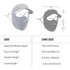 Women Wide Brim Anti UV Face Cover UPF 50+ Full Face Mask Breathable Sunscreen Sports Face Covering SLN4M237