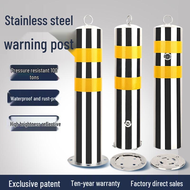 Stainless Steel Anti-Theft Parking Lock with Alarm and Adjustable Anti-Collision Post