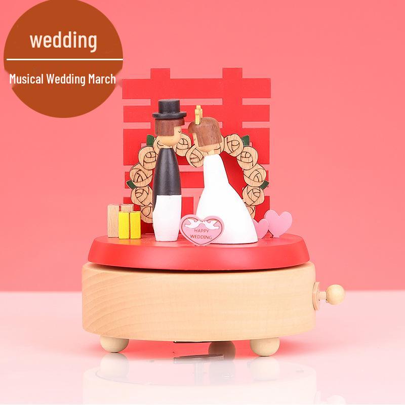 Wooden Carousel Music Box – Creative Solid Wood Home Decor & Valentine's Day Gift