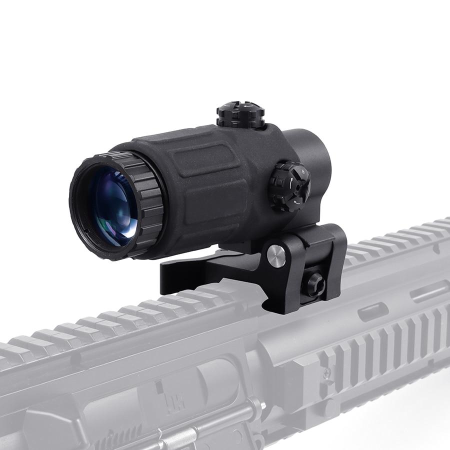558+3X Magnifier Green/Red Dot Sight Holographic Reflex Sights With Switch To Side Quick Detachable Qd Mount For Hunting Black