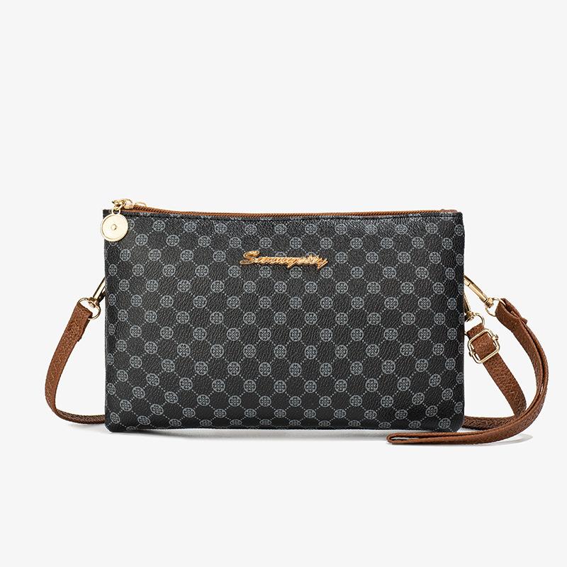 

Polka dot polka dot printed old flower women s bag wallet twin fashion simple change small bag light luxury messenger bag сірий колір