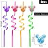 PVC Creative Bar Party Straw Children's Card Birthday Decoration Food Grade Plastic Straw Toys Multiple Styles for Household Use