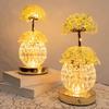 Decorative Flower Glass Bottle USB Night Light Decorative Lamp with Touch Control for Living Room Bedroom Dining Room
