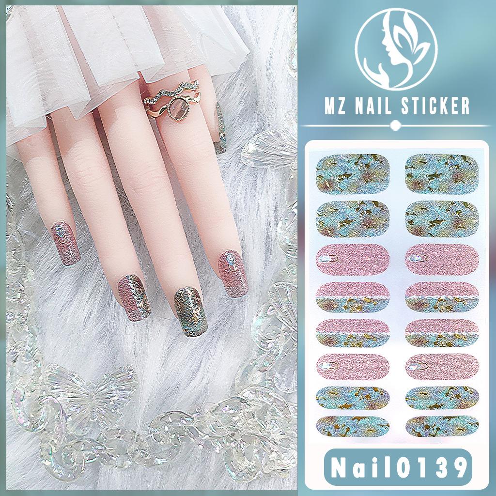 Nail16 Refers To Stereoscopic White Ultra Thin Non-trace Gel Nail Oil Film Popular Color Temperament Sweet Cool Wind Nail Art Sticker