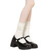 White plush socks for women, cute short and mid-length, fleece-lined, thickened cotton socks, warm socks, Japanese style, for autumn and winter jk