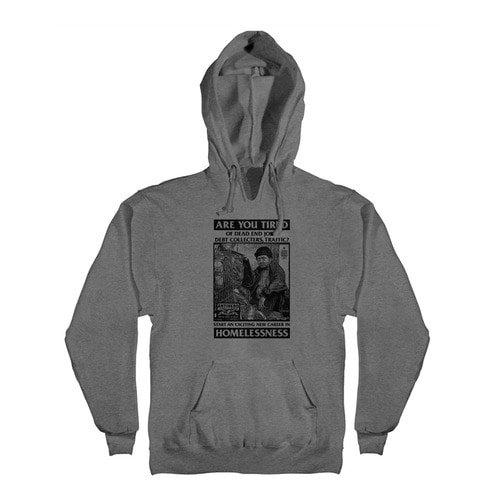 Help Dept Pullover Hooded Sweatshirt - Gunmetal Heather