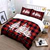 "Merry Christmas Plaid Bedding" Bedding Duvet Cover Set Duvet Cover Pillowcases (1 * Duvet Cover 2 * Pillowcases, without duvet insert)