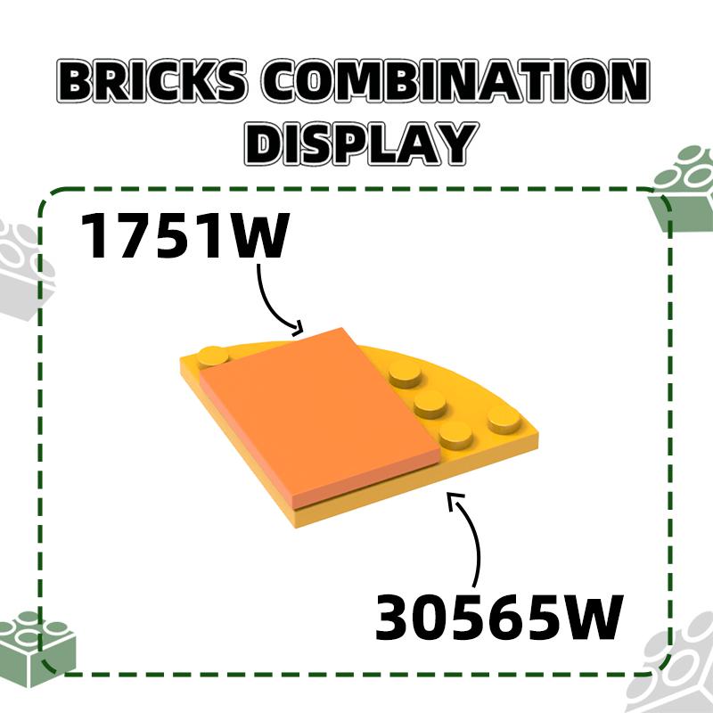 Non-Toxic 70Pcs/Lot 1751W Ceramic Tile 3X4 Block Moc Color Accessories Compatible With Brick Diy Children'S Toy Assembly Parts