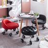 Household Mobile Universal Wheeled Stool Thickened Frame Round Pulley Stool Portable Low Swivel Chair Tool