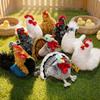 Gallo Cicciottello Gallina Pollo a Ossa Nere Animale Simulato Soffice Pollame Peluche Morbido Realistico Cuscino da Abbracciare