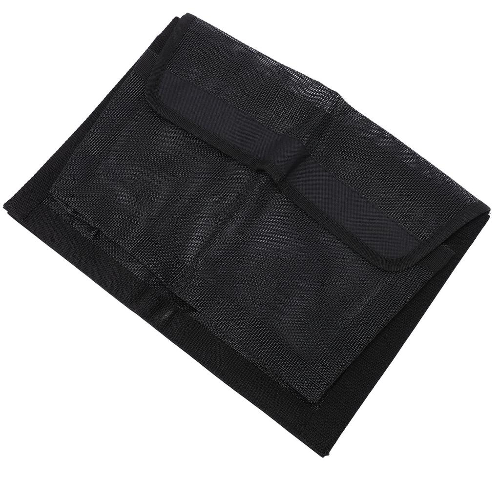 Boat Storage Bag Multifunctional Portable Self Adhesive Bake Lining Mesh Boat Organizer for Outdoor Black