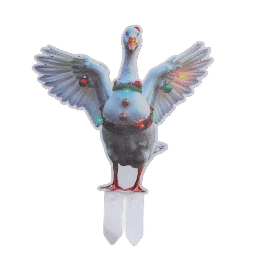 Xmas Yard Sign Decor Xmas Duck Yard Stake for Holiday Outdoor Garden Lawn Pathway Decoration Double