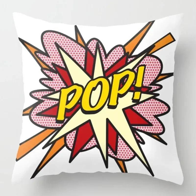 Cartoon Buchstaben Graffiti Kissenbezug Zuhause Schlafzimmer Wohnzimmer Sofa Kissenbezug Mietdekoration Dekorative Kissenbezug