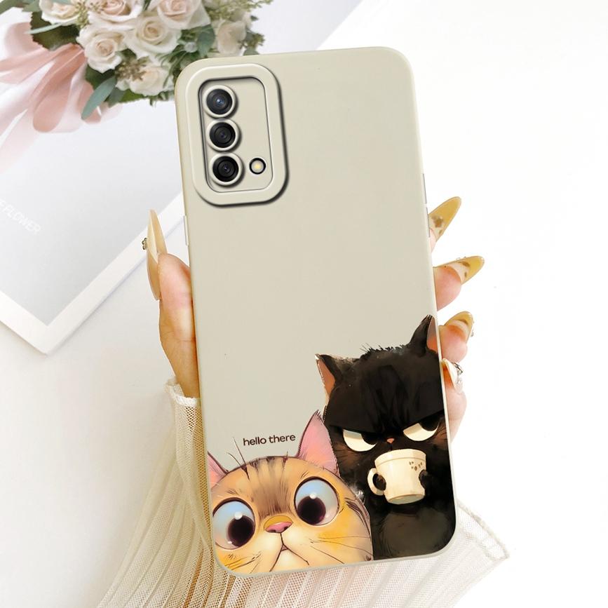 Case For OPPO A74 4G Cover A95 4G CPH2365 Lovely Cartoons Painting Soft Back Cases For OPPO F19 F 19 S Phone Len Proective Capa