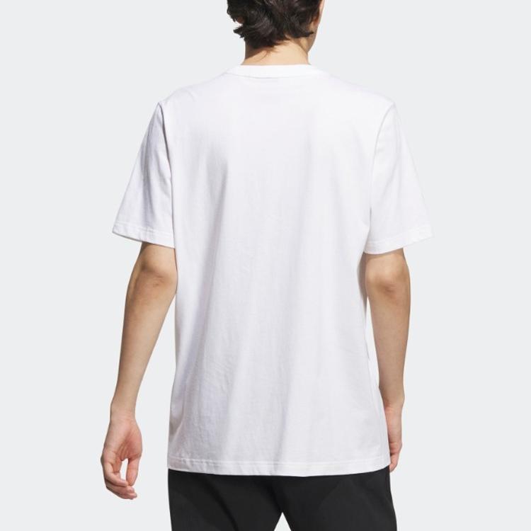Adidas Alphabet Logo Cartoon Panda Print Round Neck Short Sleeve T-Shirt Men Tops White IP3966