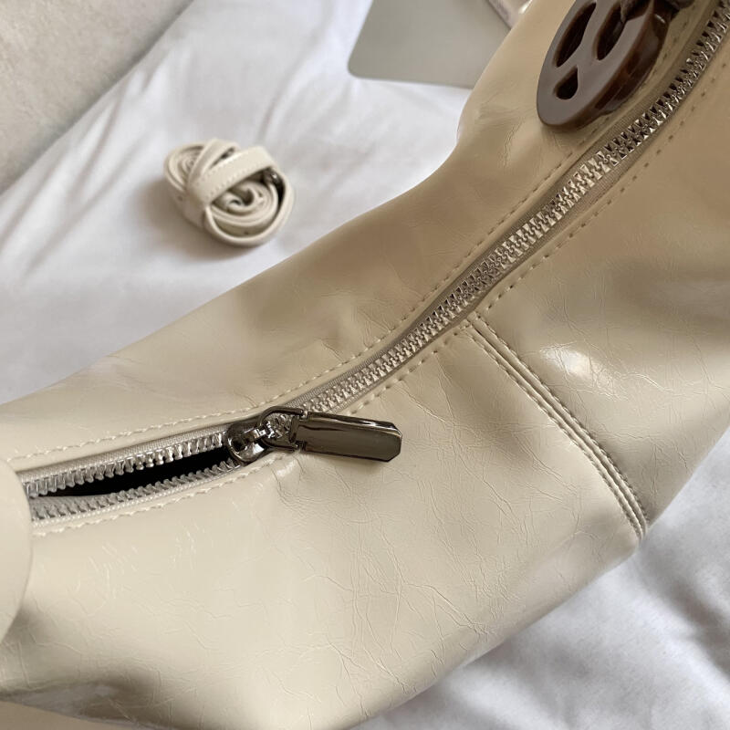 Glossy Faux Leather Hobo Bag for Women with Knotted Handle Soft Shoulder Bag for Everyday Use Casual Outings