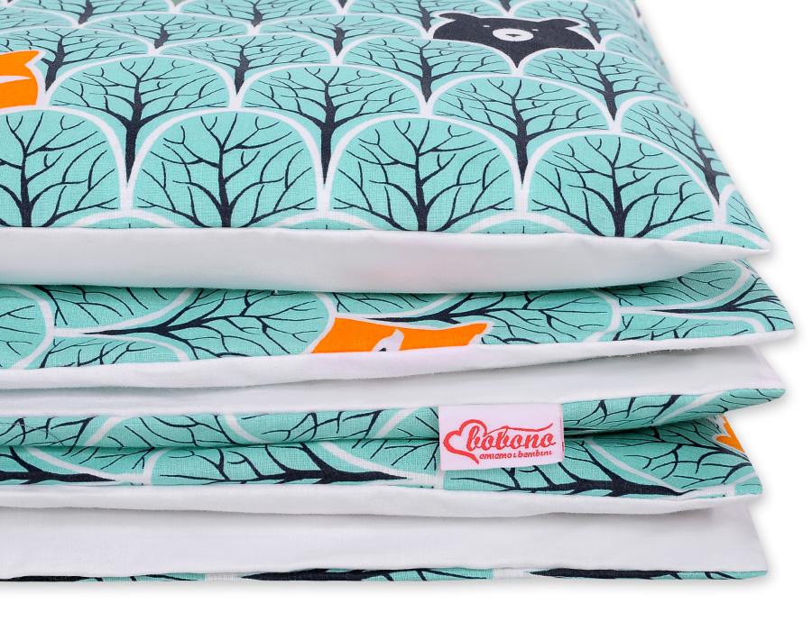Double-sided 2-piece cotton children's bedding - mint forest