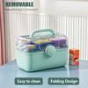 Medicine Storage Box First Aid Kit Storage Box 3 Tiers Plastic High Capacity MultiFunctional Portable Family Emergency Pill Case