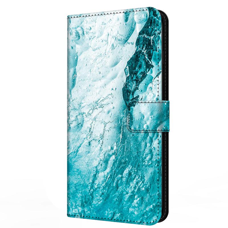 Leather Flip Case for Samsung A37 A57 Cover Wallet Book Stand Magnetic Cove Galaxy A 57 37 5G Capa Marble Partterns Funda Bumper
