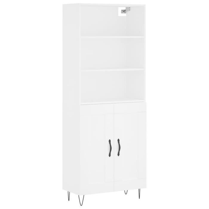 VidaXL Highboard White 69.5x34x180 Cm Engineered Wood 3189949