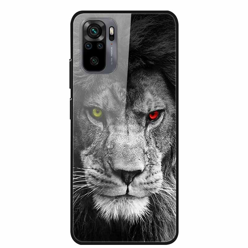 Edzett Üveg tok Redmi Note 10 Pro-hoz Fedél Kemény tok Xiaomi Redmi Note10 5G Telefon Tokhoz Note10 Pro Fundas TPU Lökhárító