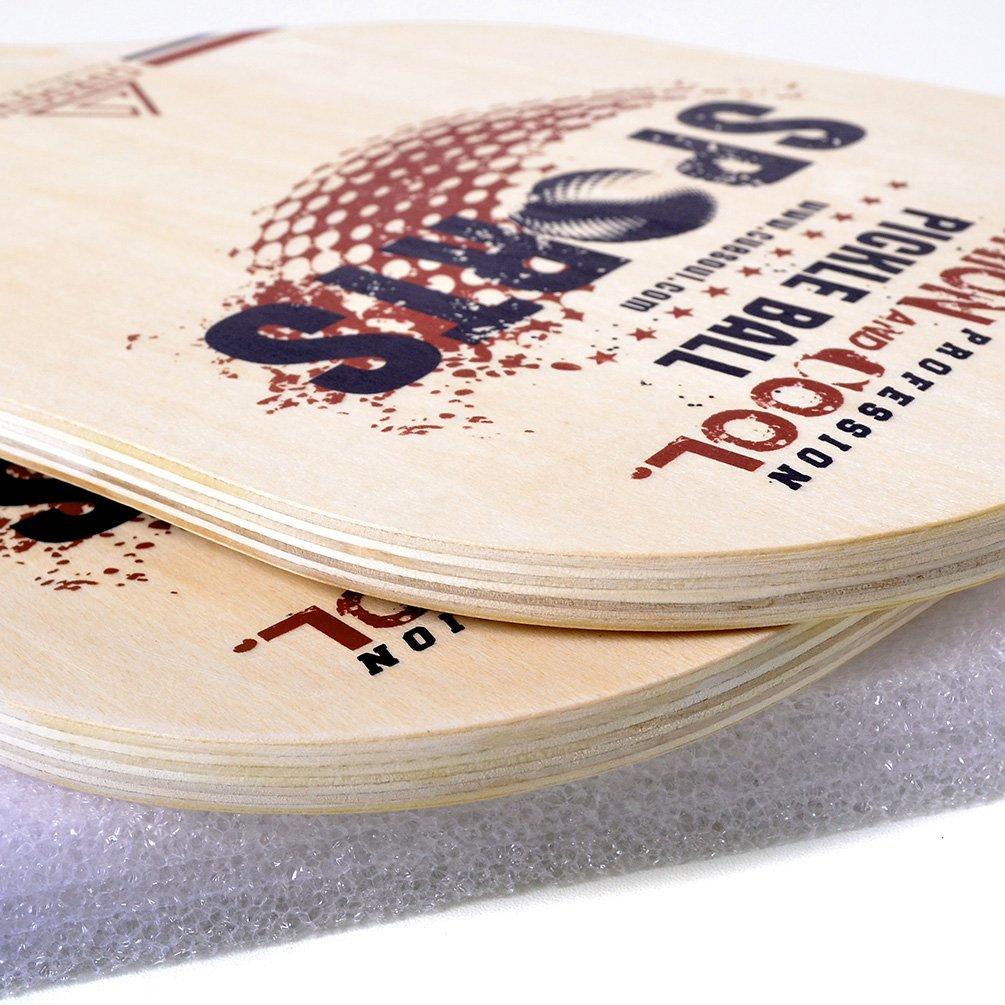 CUESOUL Basswood Pickleball Paddle Bundle Set (2 Paddles + 4 Balls + 1 Carrying Bag)