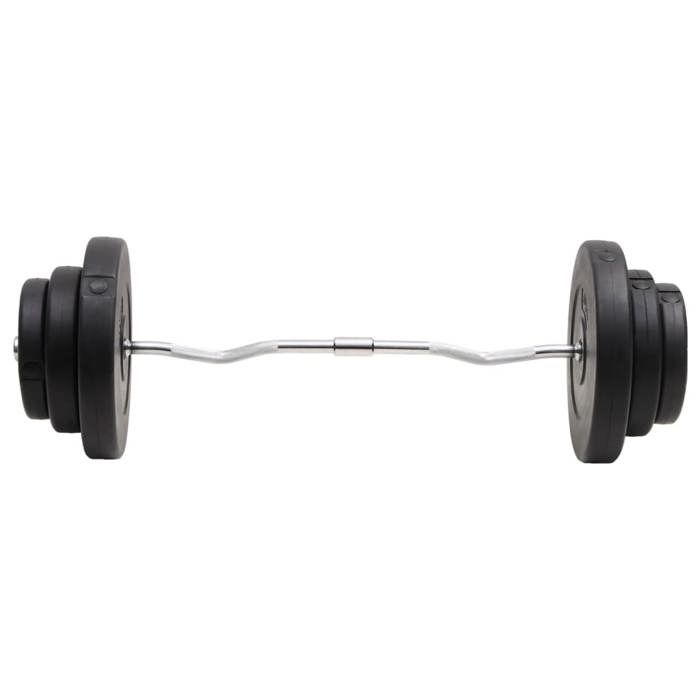 3145018 vidaXL Barre d'haltères ondulée avec plaques 60 kg