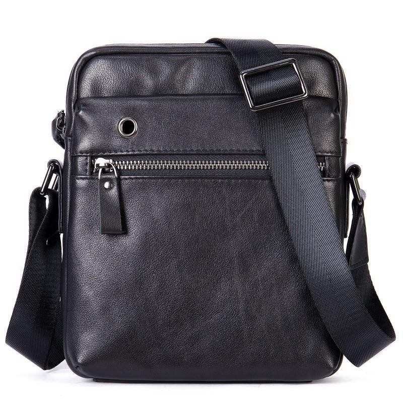 Foreign Trade Men s Leather Casual Shoulder Bag Style European American Crossbody Retro Cowhide