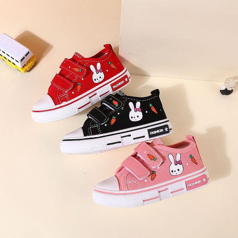 Girls' Canvas Shoes Baby Soft Sole Single Shoes 1-3-6 Years Old Children's Breathable Canvas Shoes Boys' Shoes Spring and Autumn