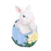 Rabbit Ornament Easter Decoration Cute Bunny Resin Figurine Adorable Rabbit Ornament for Home Blue