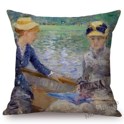 French Female Impressionist Painter Berthe Morisot The Craddle Gallery Oil Painting Throw Pillow Case Sofa Linen Cushion Cover