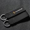 Suede Keychain Car Key Ring Anti-Loss Pendant Keyring For Porsche Cayenne Panamera Macan 911 718 Taycan Boxster Cayman 918 Pajun ukrs60