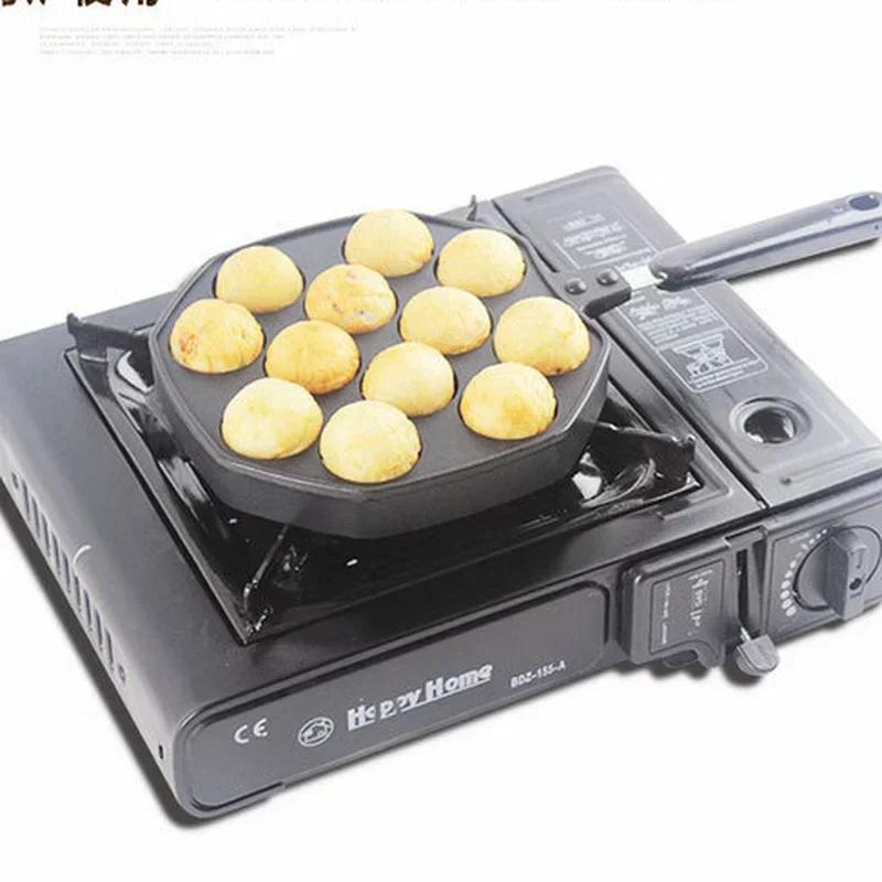 Aluminum Alloy Octopus Small Balls Baking Pan 12 Cavities Takoyaki Maker Home Cooking Tools
