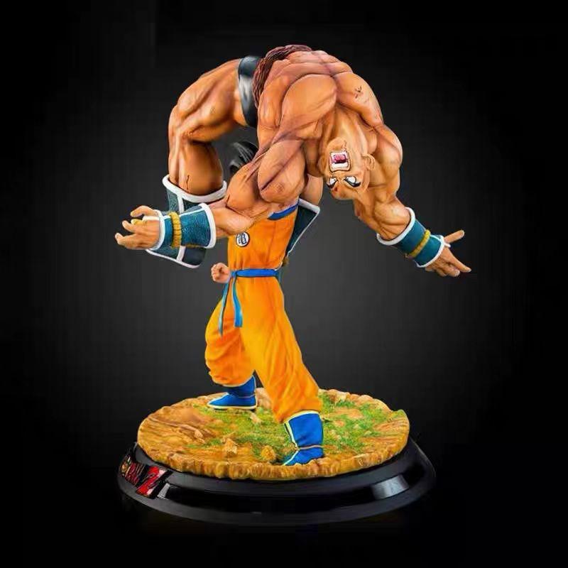 19cm Dragon Ball Goku Carrying Nappa Statue Classic Scene Gk Figure Anime Collectible Model Toy Desk Decor Ornament Boys Gift