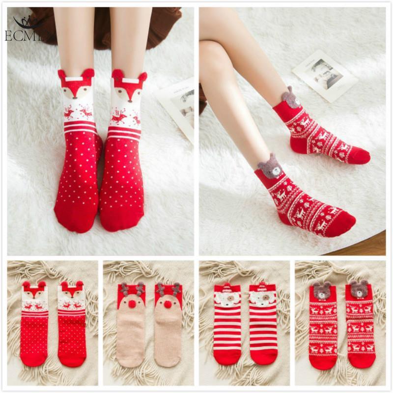 Christmas Socks Ladies Girls Christmas Socks Reindeer Snowflake Socks Xmas Gift for Women