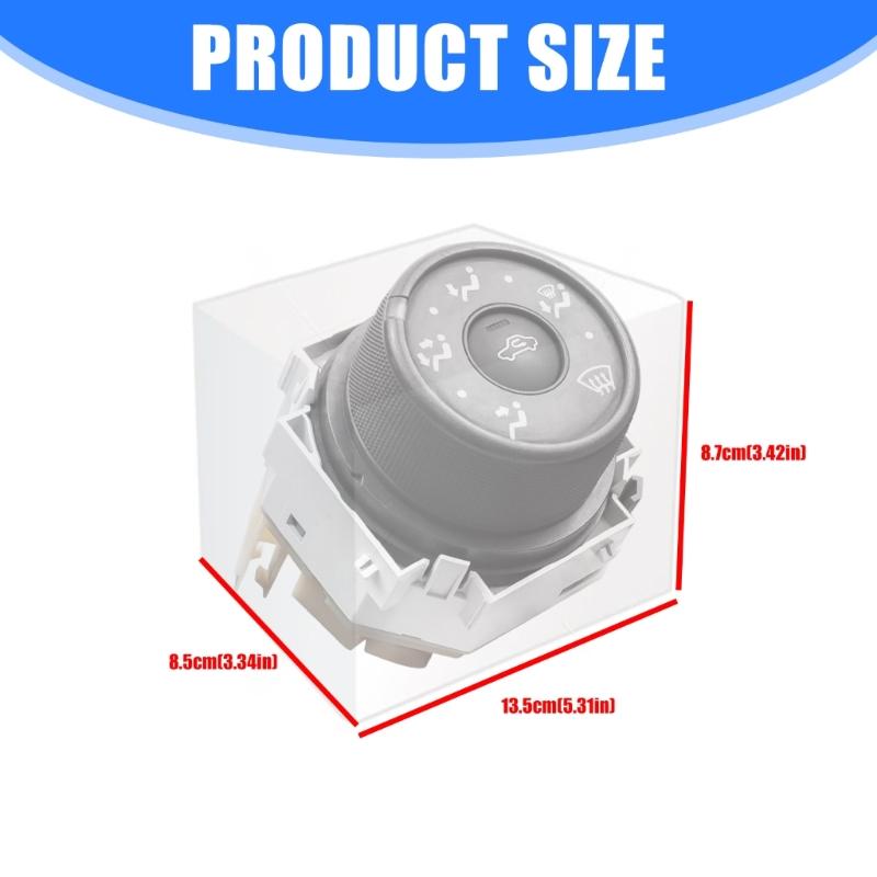 Replacement Air Vent Selector 5590102120 Strong ABS Blower Mode Switches 6 Position Airflows Regulator for Automotives