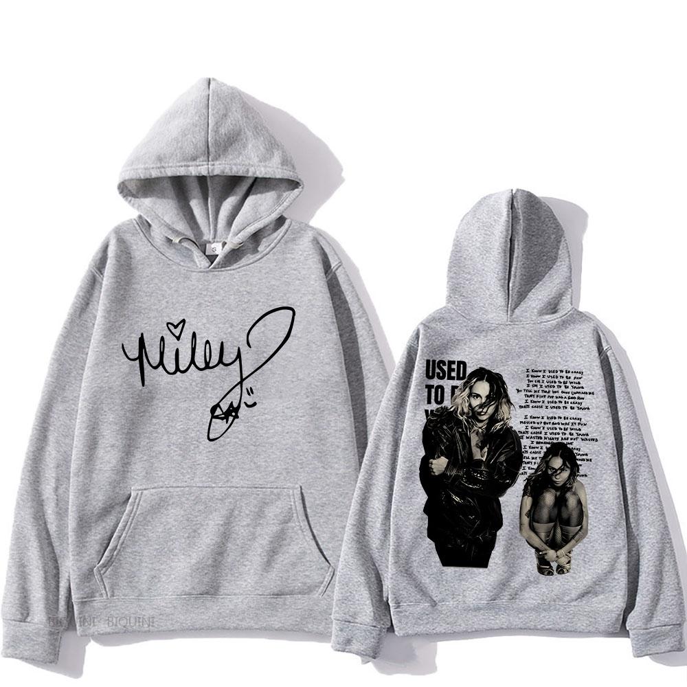 Miley Cyrus Mikiny Zpěvák Grafický Potisk Mikiny pro Fanynky Ležérní Dlouhý Rukáv Pánské Dámské Oblečení Sudaderas Mikina