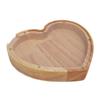 Heart Shaped Storage Box Transparent Acrylic Panel Wooden Display Case for Jewelry Coin Saving 20x18