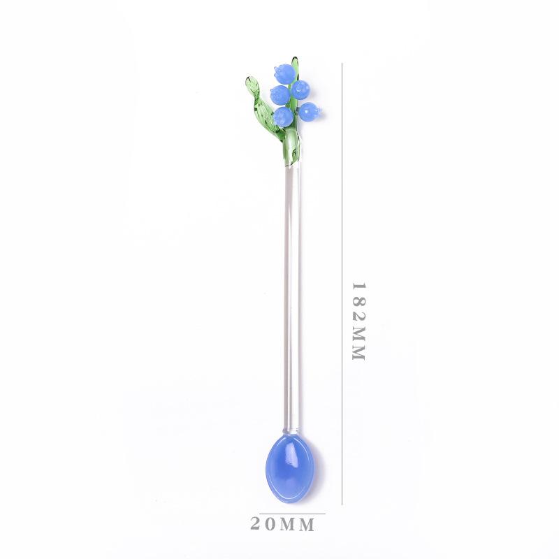 

Lily of The Valley Glass Tea Cup Exquisite Tea Set Flower Handle Cup Glass Spoon Tea Cup Coffee Cup Water Cup Gift Kawaii 160-310ml