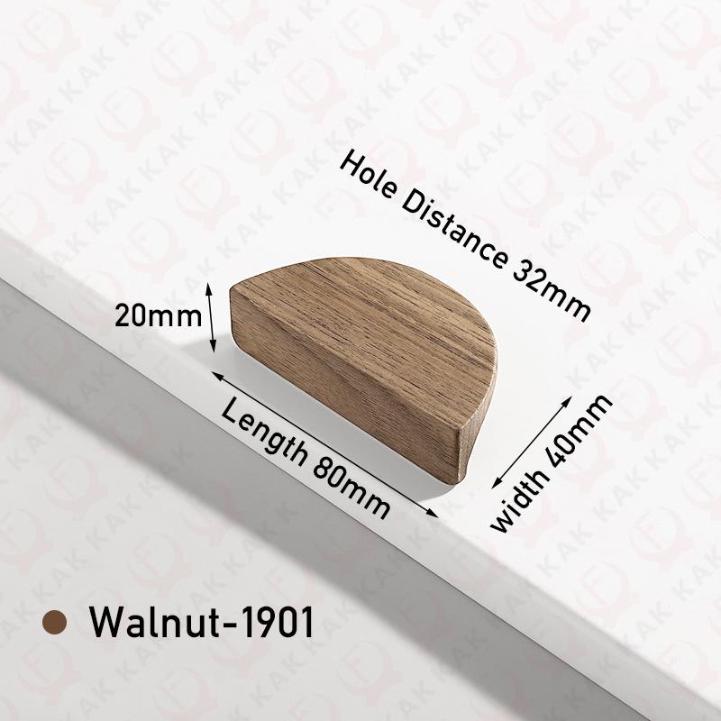 KAK Maniglie e Pomelli in Legno di Noce per Mobili da Cucina Maniglia in Frassino Europeo per Scarpiere Maniglie a Coppa Dorate Ferramenta per Porte