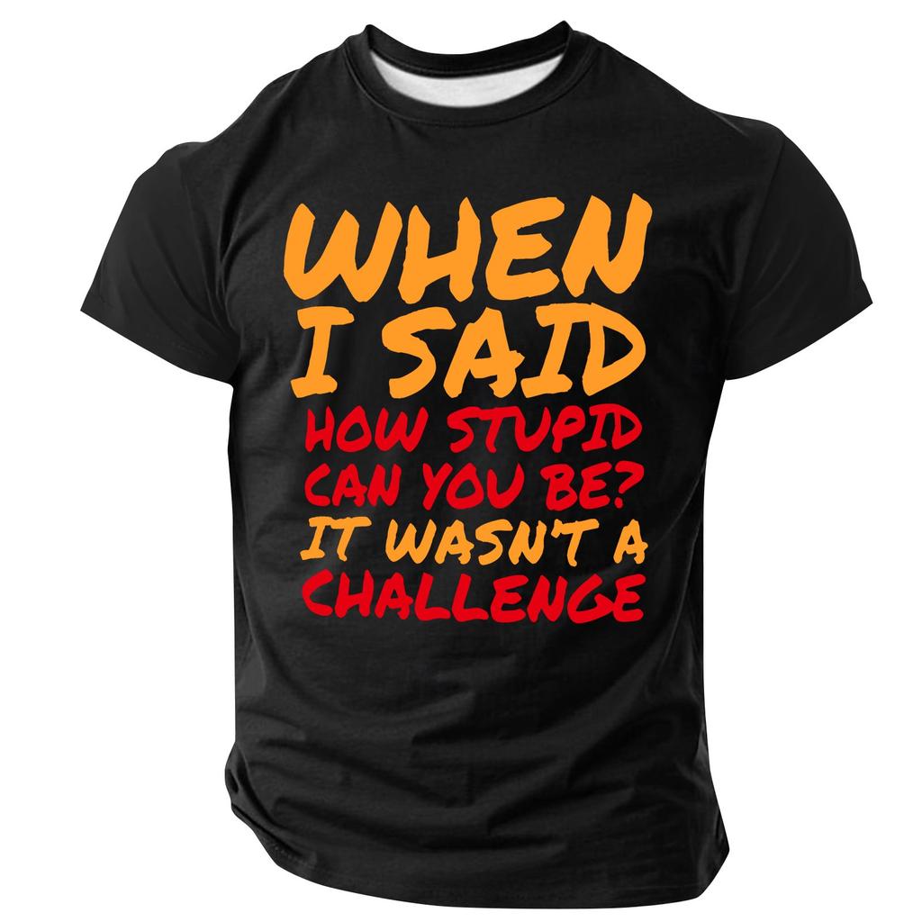 Summer Men's Popular T-shirt Printed Round Neck Short Sleeve T-shirt