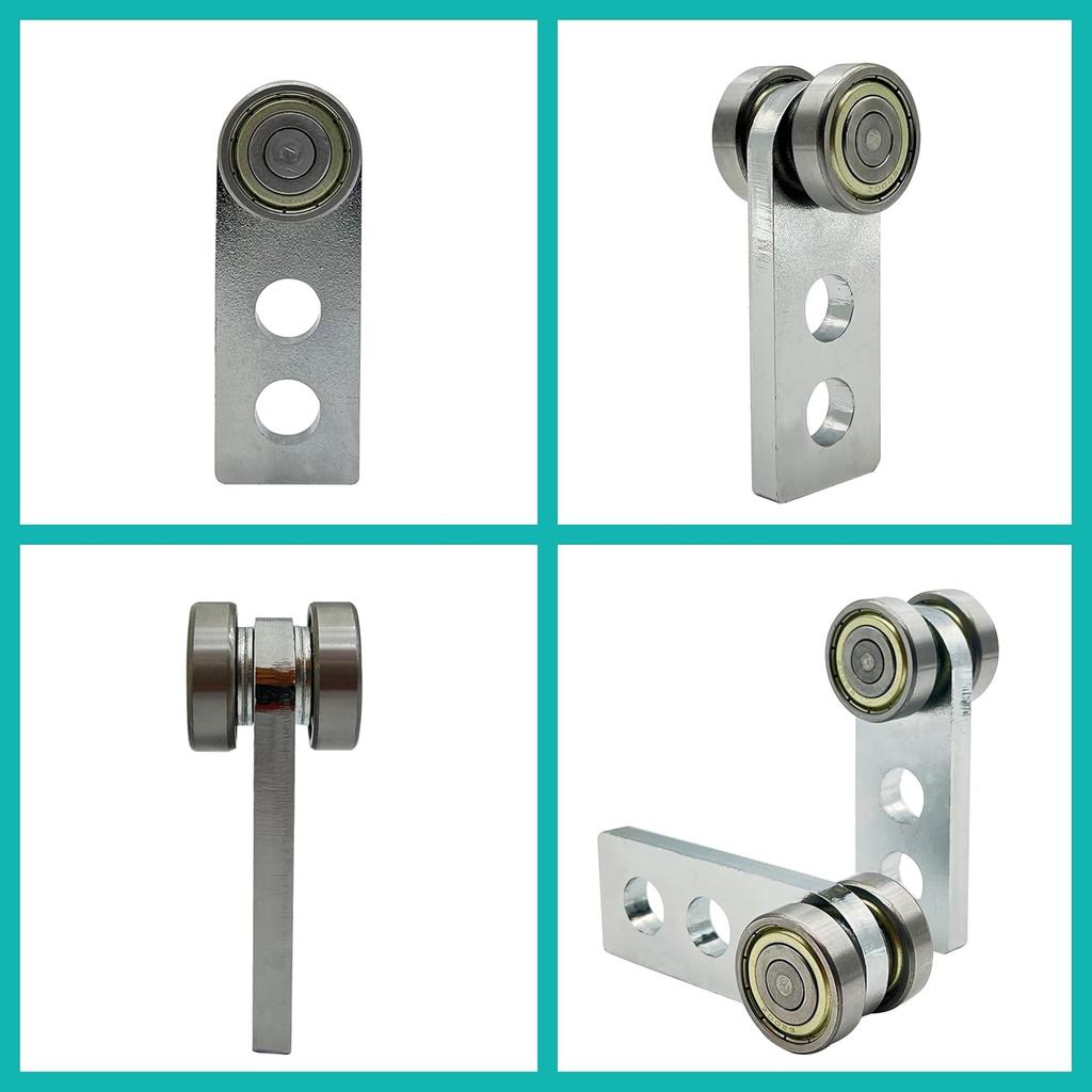 2 Wheel Trolley Assembly Rollers, Two Bearing Trolley Assembly for 1-5/8" Wide and All 1-5/8" or Taller Strut Channel, Trolley Roller Garage Pulley