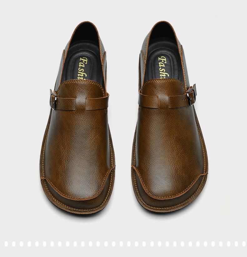 Genuine Leather Male Casual Shoes Handmade Mens Loafers Moccasins Breathable Slip on Driving Shoes Leisure Business Dress Flats