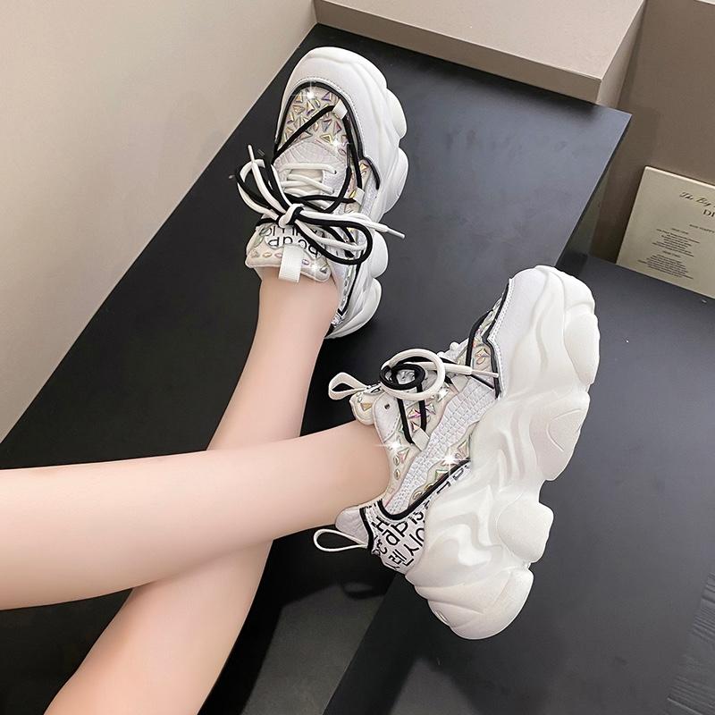Fashion 2025 Women Casual Sneakers Comfortable Platform Wedges Trainers Trend Chunky Color Matching Buffalo Shoes Running Sport Shoes