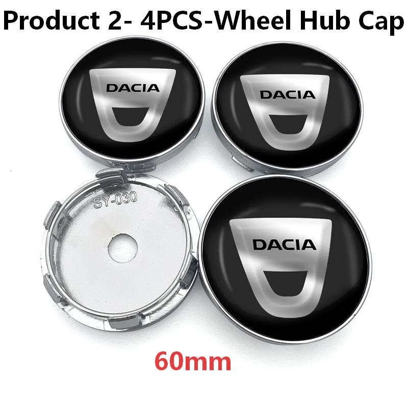 4Pcs 56/60mm Car Styling Wheel Hub Cap Badge Stickers For Dacia Sandero Duster Jogger Spring Logan Bigster Lodgy Dokker Stepway