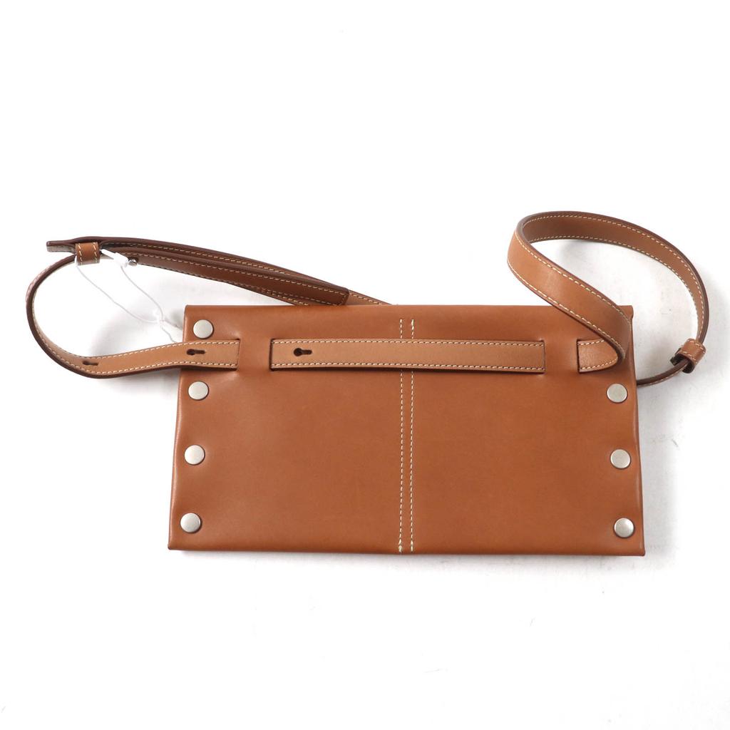 Pristine JIL SANDER Waist Bag RIVET WALLET BELT Rivet Wallet Belt Brown Leather Used