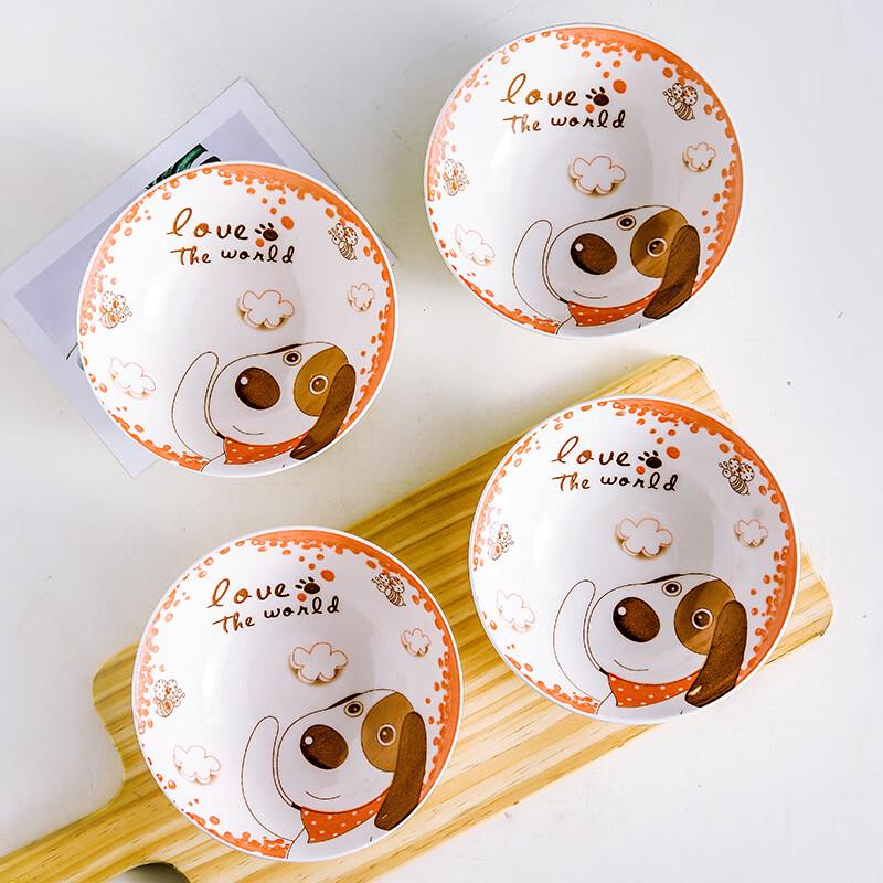 Ruhan Japanese Cartoon Ceramic Noodle Bowl Set