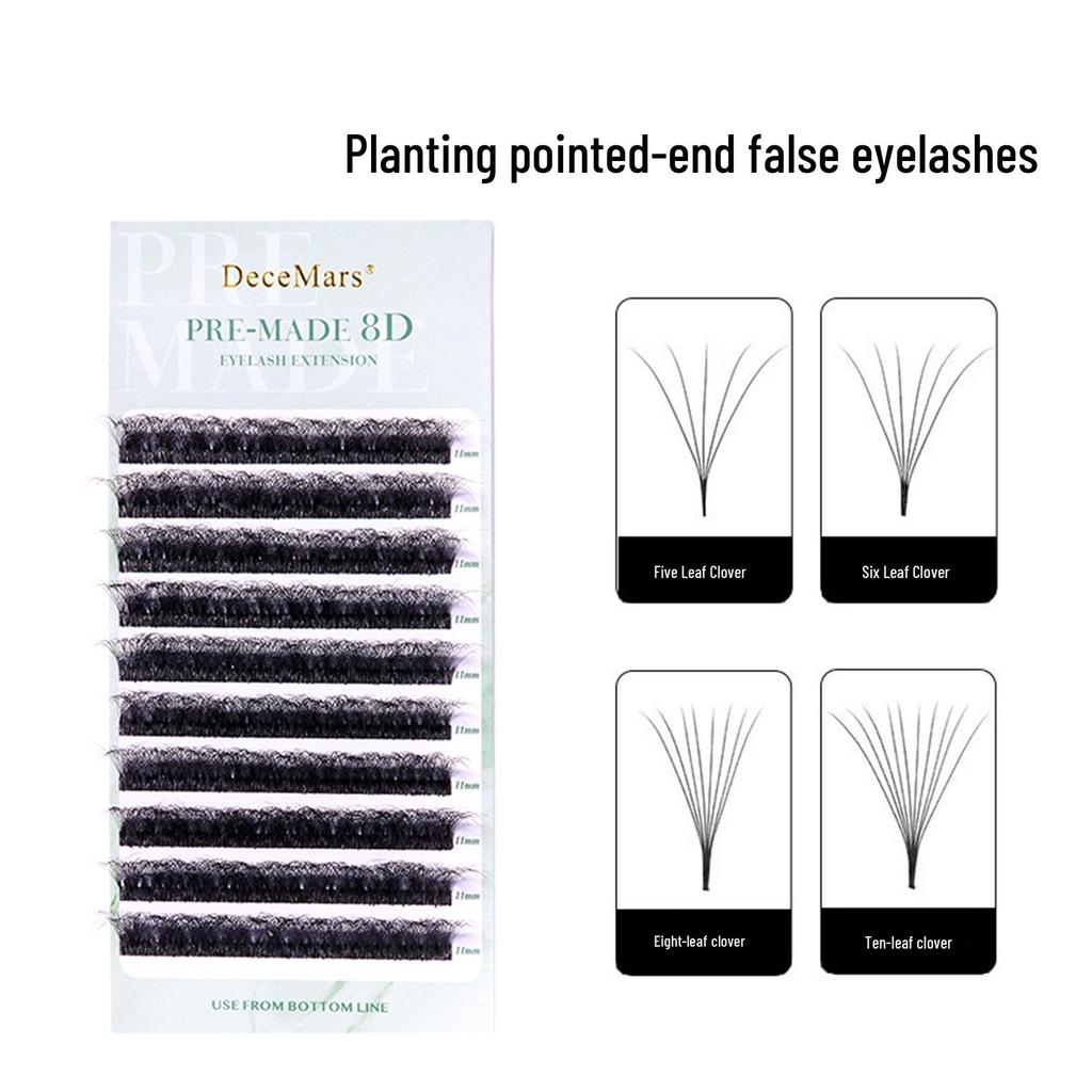 DeceMars 8D Pre-made Grafting Eyelashes for Technicians - Dense, Natural, Beautiful Lash Extensions with Non-Scattered Roots.