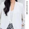 ELLASSAY Women's Silk Seven-Quarter Sleeve Blazer